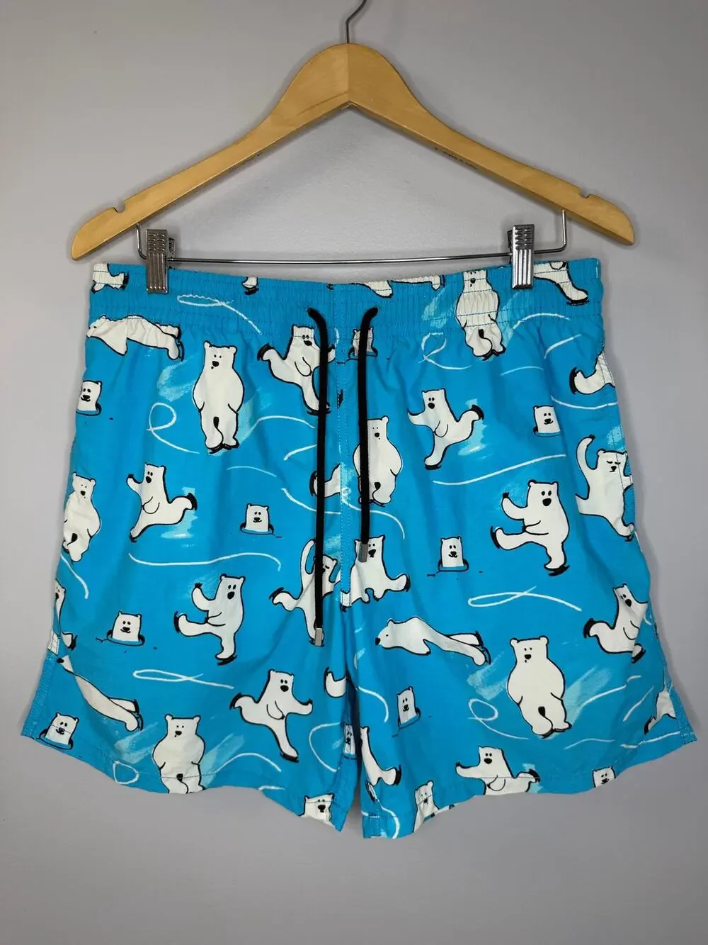 Vilebrequin Men's Moorea Bears on Ice Swim Trunk Blue Men's XL